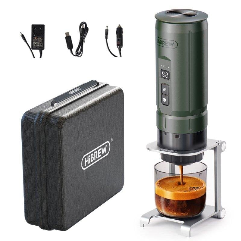 Cafetera portátil HiBREW H4C 120 W 20 bares con batería extraíble verde