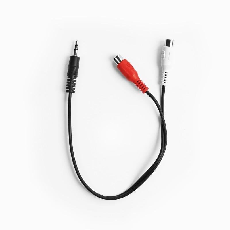 Cable de audio EKON 3,5mm a 2x RCA 0,3 m negro
