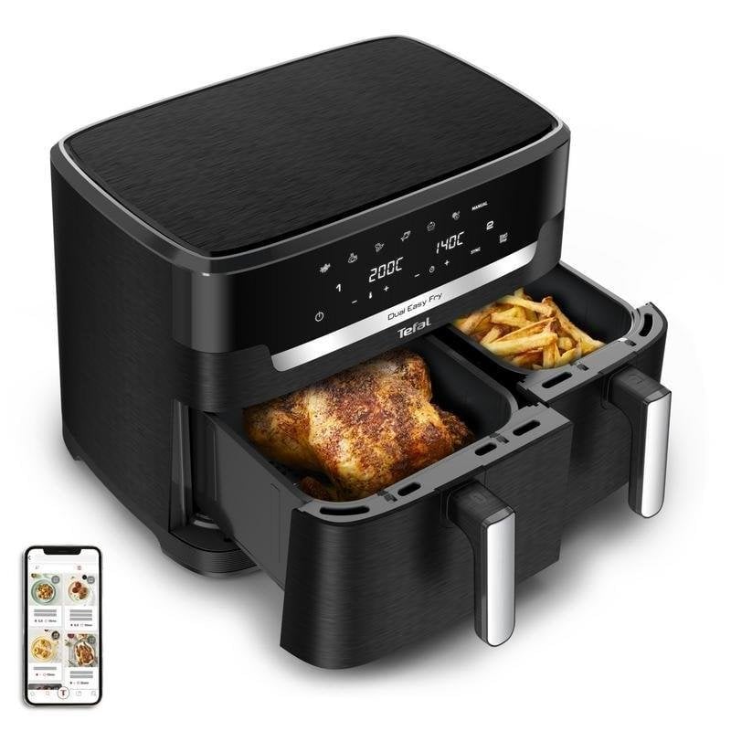Airfryer Tefal Easy Fry Dual XXL 11 L Dubbele Mand Touchbediening