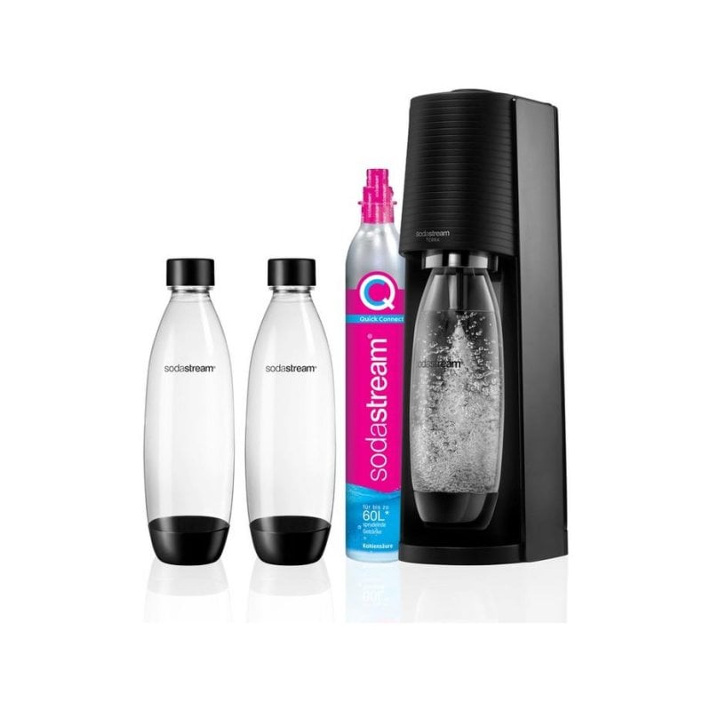 Carbonatador de agua SodaStream Terra Megapack Negro 1 L