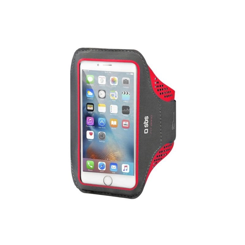 Sbs Power Rouge Sbs Universal Arm Band Size Xl - Brassard Pour Téléphone Portable - Polyuréthane, Néoprène - Image 2