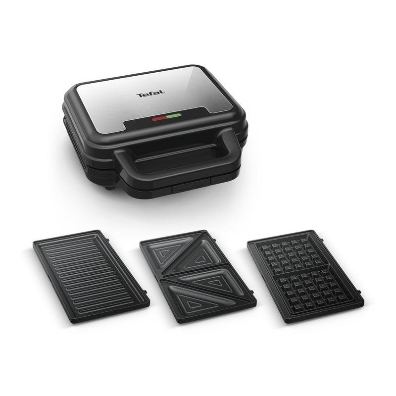 Sandwichera Tefal UltraCompact 3w1 700W con placas intercambiables
