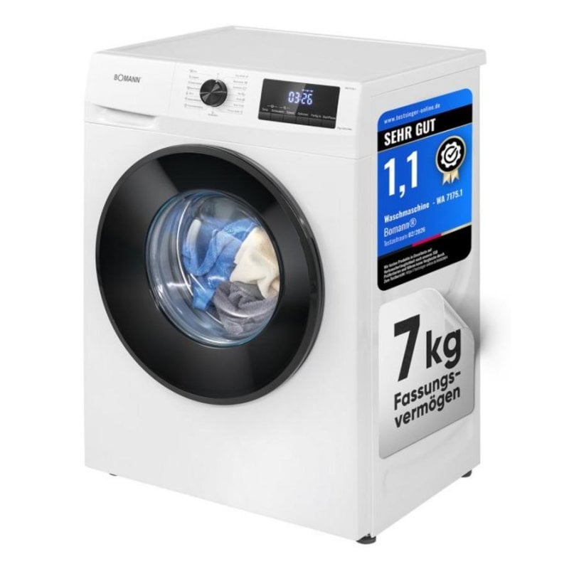 Lavadora Bomann WA 7175.1 Carga Frontal 7 kg 1400 rpm A Blanca LED