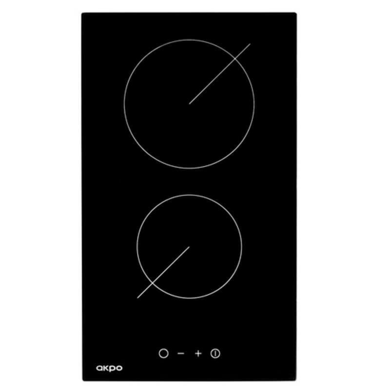 Placa de Cocina Cerámica Akpo PKA 30 830/2 30 cm 2 Zonas Táctil Negra