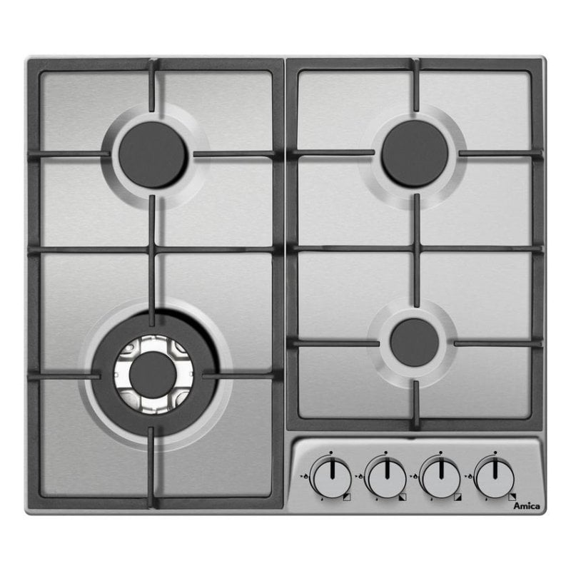 Plaque de gaz Amica PGD6101APR 4 zones inox 59 cm