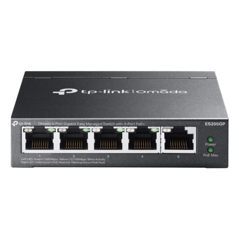 Switch gestionado Omada by TP-Link ES205GP 5 puertos Gigabit PoE+ montaje pared