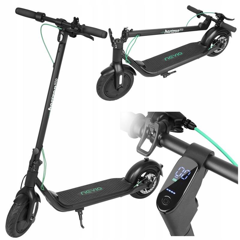 Patinete électrique NEVIQ Horizon 500W Autonomie 38km Roues 10" Frein disque Noir