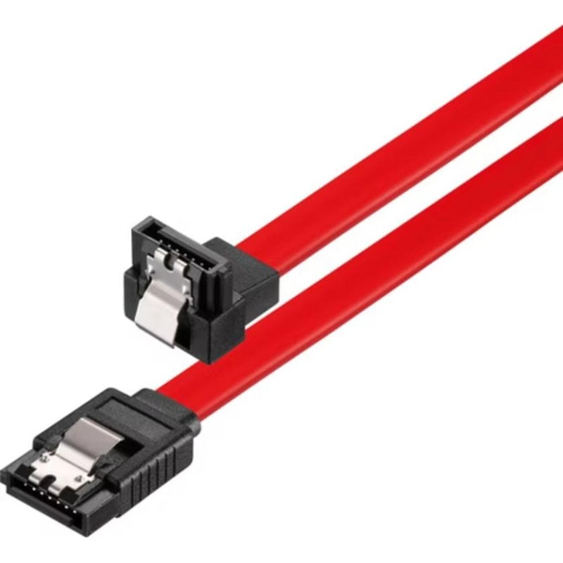 Cable SATA Sonero Conector en Ángulo Recto 50 cm Rojo