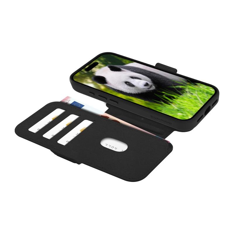 Dbramante1928 Nera Custodia Per Cellulare Folio Pelle Magnetica Per Iphone 17 Pro