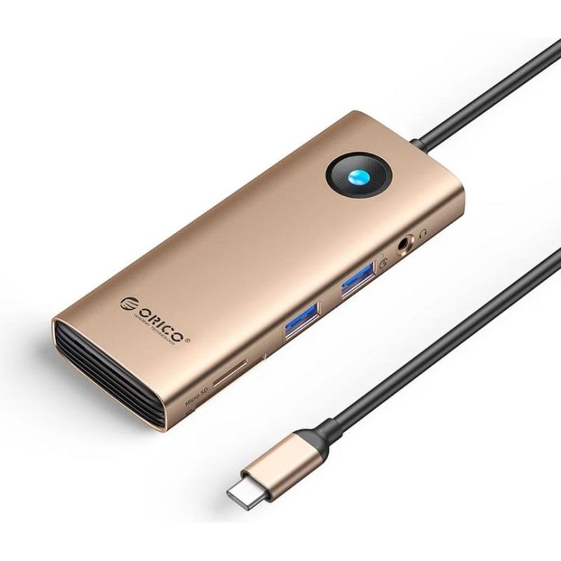 Dock USB-C 8 puertos Orico PW11 HDMI 2.0 carga 100W