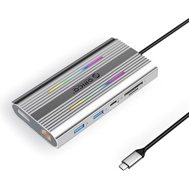 Dock USB-C Orico XDR 12 en 1 RGB HDMI 2.0 DisplayPort 1.4