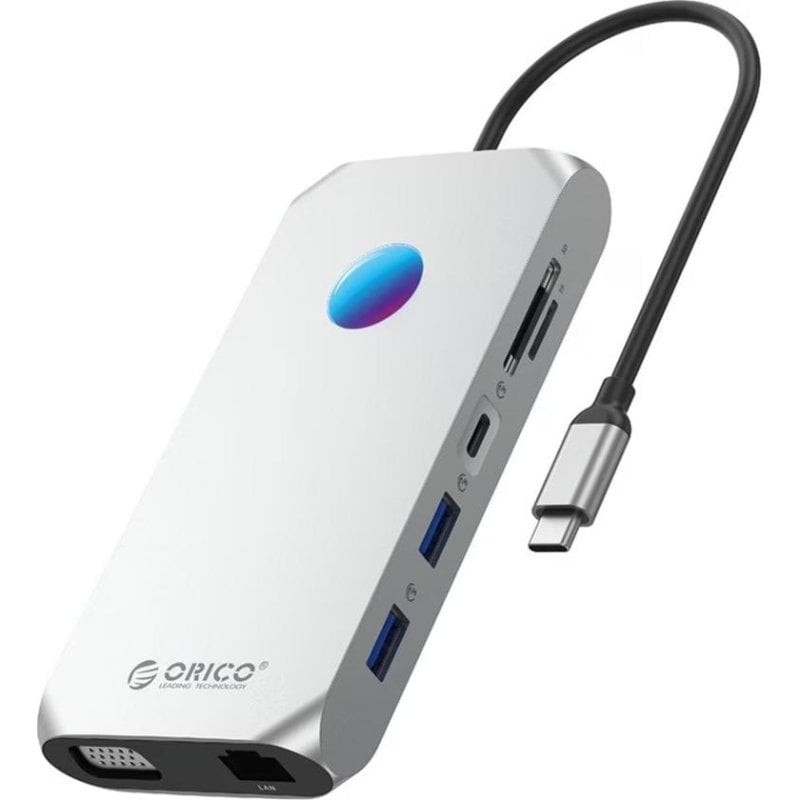 Docking Station Orico XCR 12en1 USB-C RGB HDMI 2.0 VGA 100 W PD
