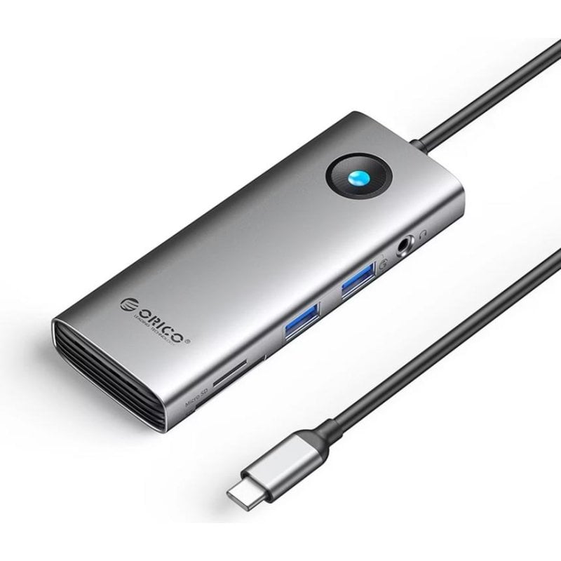 Hub USB-C Orico PW11 8 en 1 HDMI 4K USB-C PD 100W Ethernet Gigabit