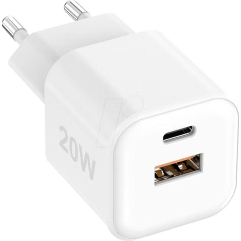Cargador USB fontastic 20W GaN Power Delivery con 2 puertos