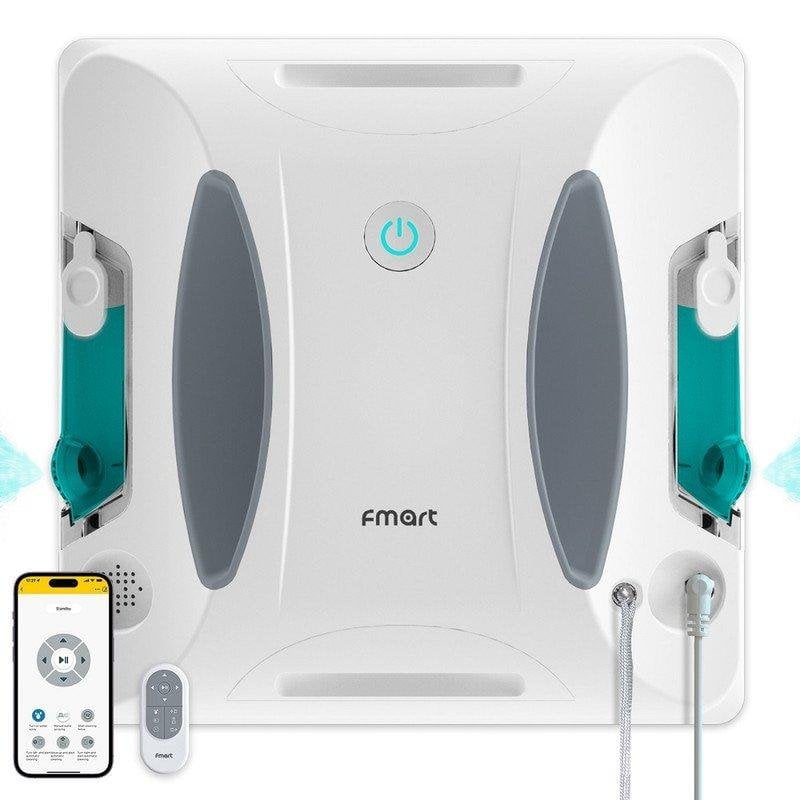 Robot Limpiacristales FMART W6 Succión 3800Pa Pulverización Ultrasónica