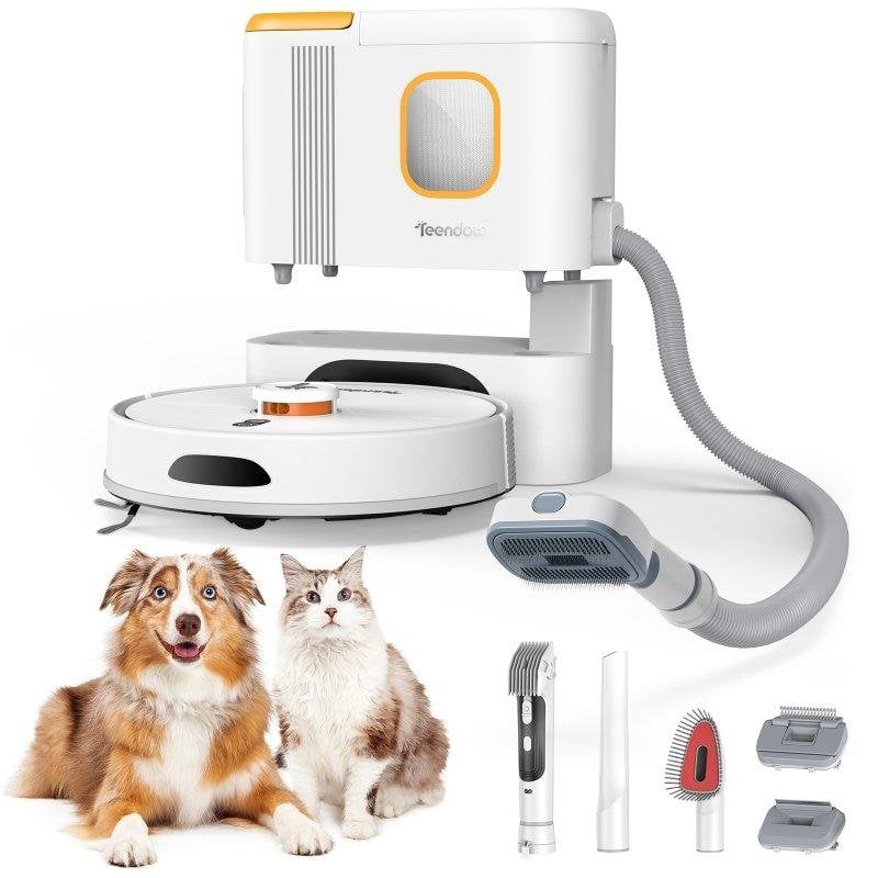 Aspirador Robô com Mopa Teendow D20s Max+ Com Esvaziamento Automatico Navegação LiDAR 6000 Pa