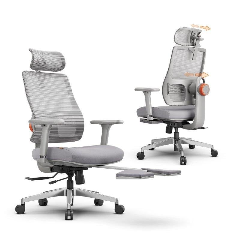 Silla Ergonómica Newtral MagicH-GPro Gray + LAPD-Gray con Escritorio Desmontable