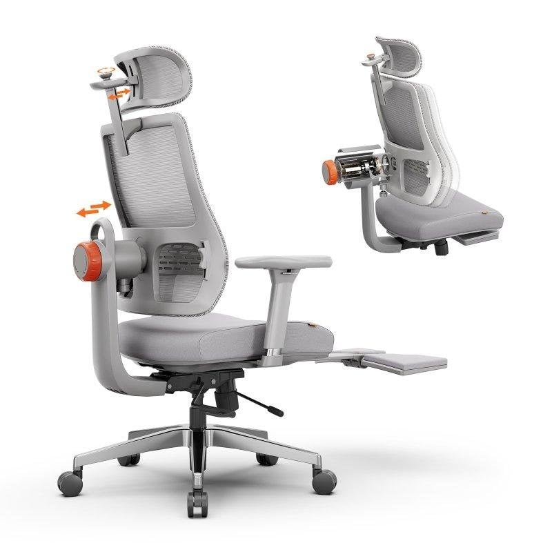 Chaise ergonomique Newtral MagicH-BPro avec repose-pieds et support lombaire