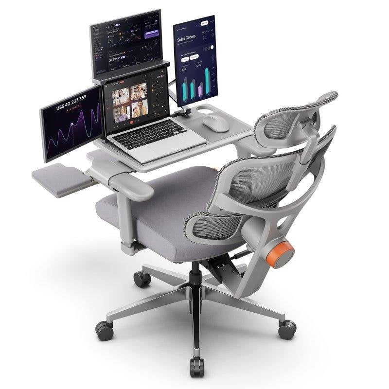 Silla Ergonómica Newtral NT002 con Soporte Lumbar Adaptativo y Reposapiés