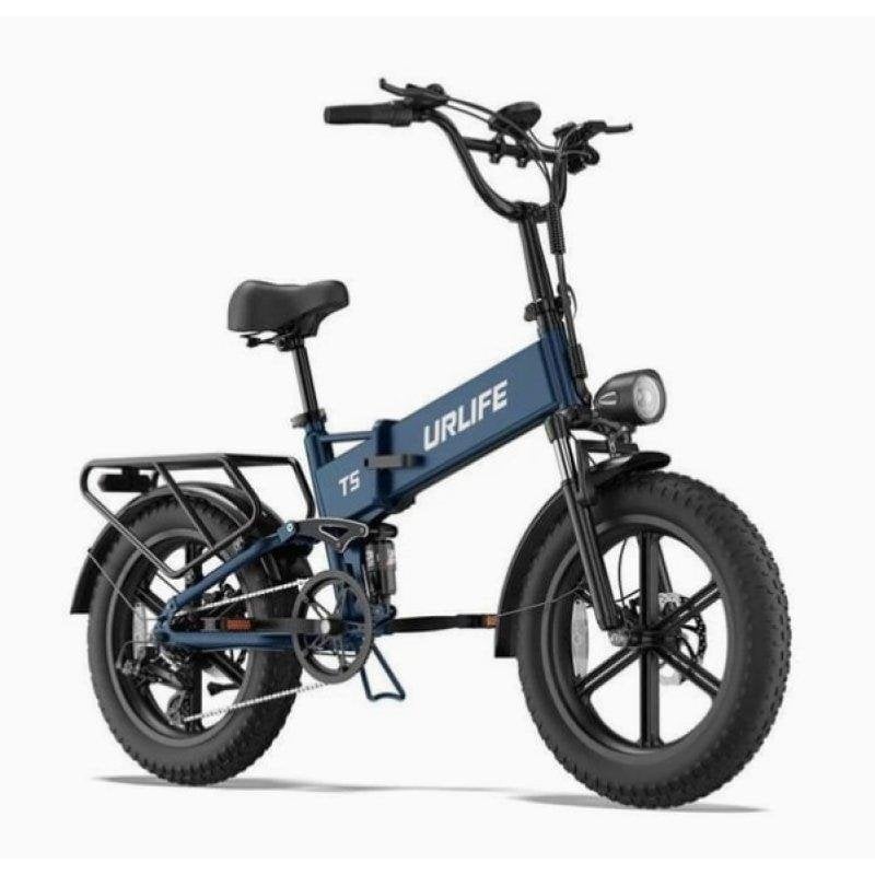 Bicicleta Elétrica URLIFE T5 Azul Bateria 48V 13Ah Pneus Todo-Terreno 20 x 4.0