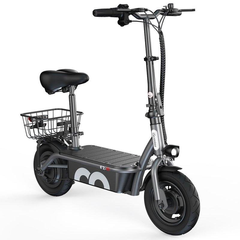 Patinete eléctrico iScooter F2 500W Autonomía 30km Ruedas 10" Frenos doble Negro