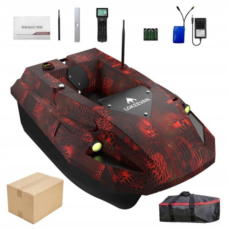 Barco Cebador Lokeevan D50B GPS BeiDou 12V 600m Rojo