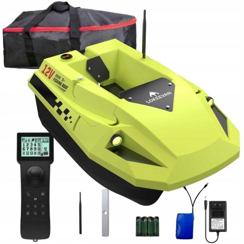 Barco Cebador de Pesca Lokeevan D50e con GPS y Medición de Agua