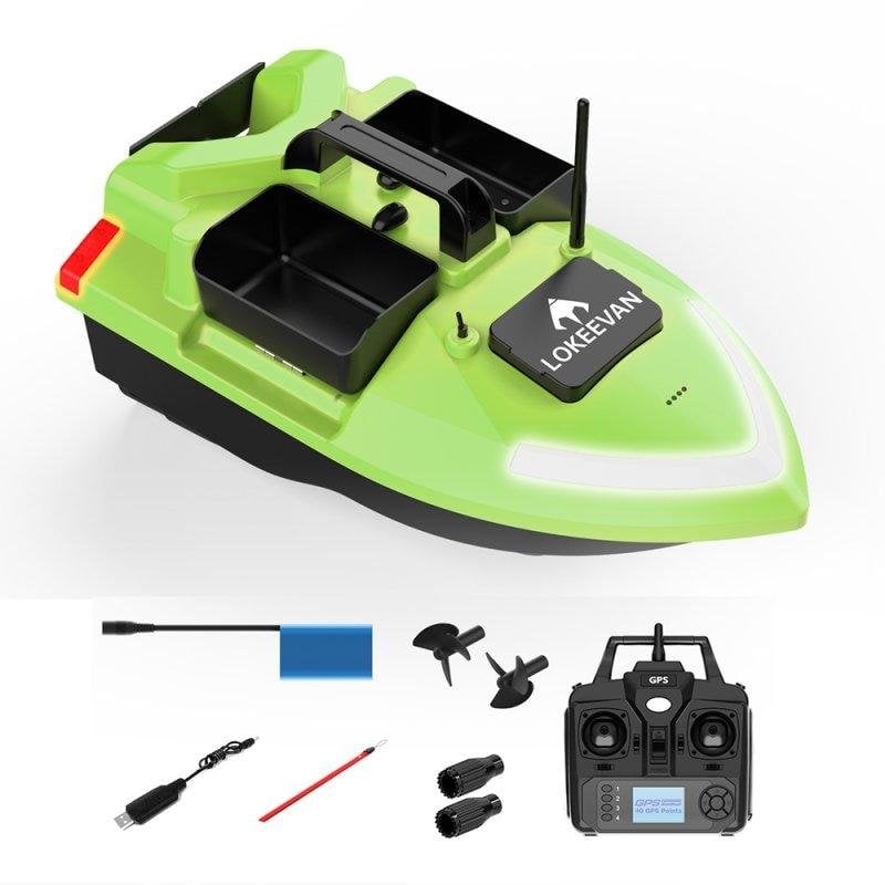 Barco cebador Lokeevan V020 GPS dual y control remoto 500 m