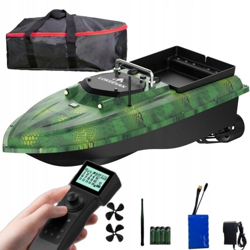 Barco cebador de pesca Lokeevan D80e sonar GPS BeiDou 12V impermeable