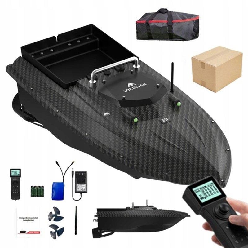 Barco cebador Lokeevan D80B GPS Beidou doble motor 3,6 m/s 2 kg cebo