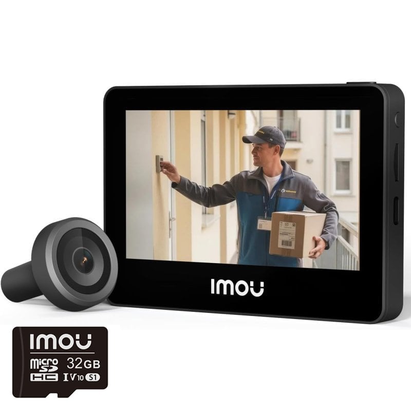 Pack Mirilla Digital WiFi Imou VD1-5M0S Pantalla 4.3" + Imou ST2-32-S1 32GB MicroSDHC NAND Clase 10