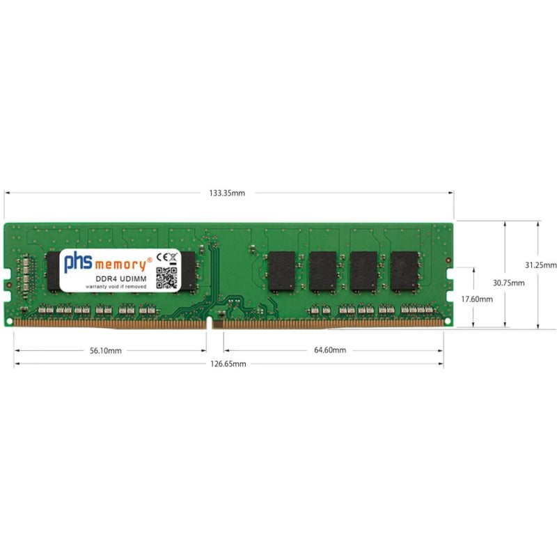 Arbeitsspeicher RAM PHS-memory SP496838 32GB 1x32GB DDR4 3200MHz JEDEC