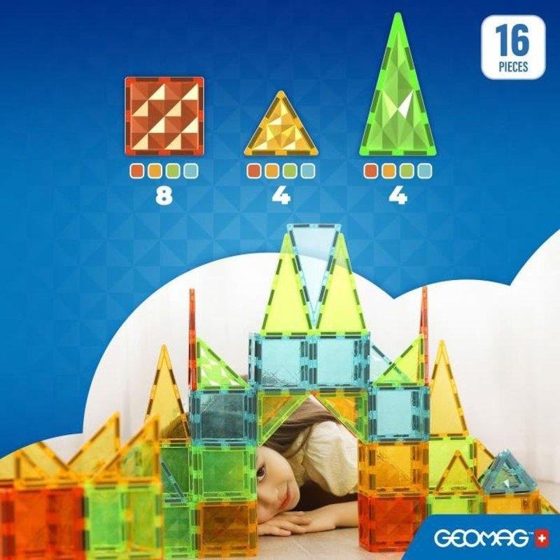 Geomag GM4100 Tiles Gems Set De Construction Magnétique 16 pièces