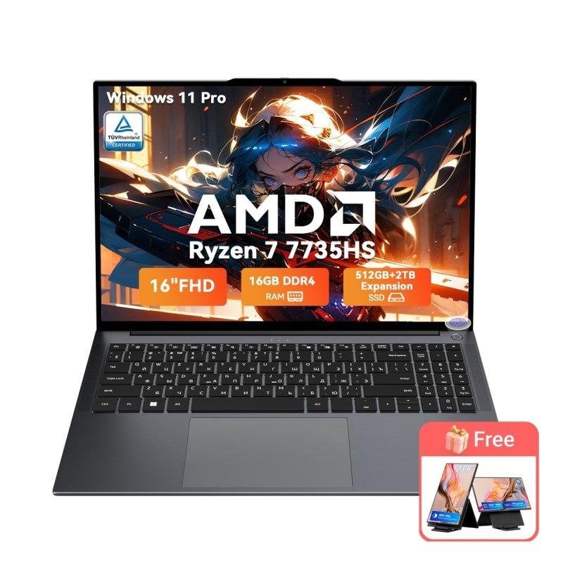 Portatile Blackview GamiBook 6 16" AMD Ryzen 7 16GB 512GB SSD Radeon 680M Windows 11 Pro