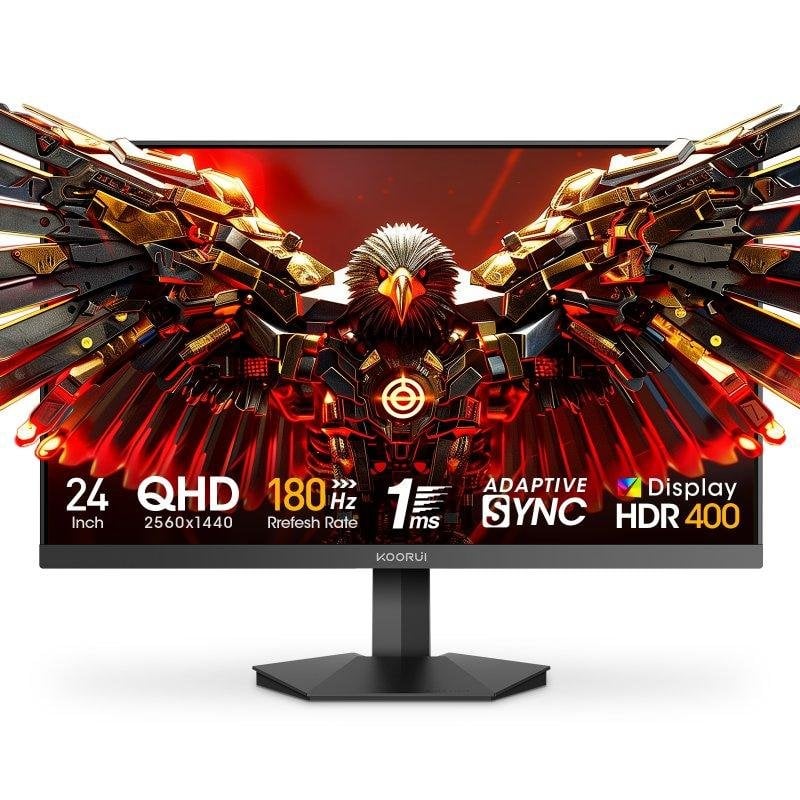 Monitor KOORUI G2421V 24" QHD 180Hz IPS HDR400 FreeSync G-Sync 1 ms