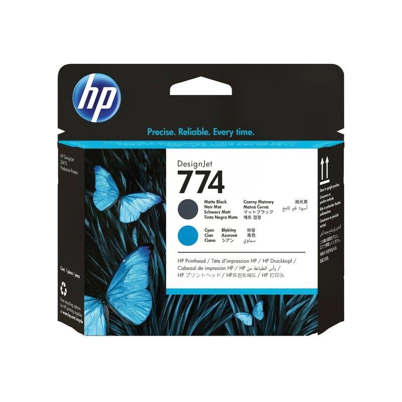 Cabezal de impresión HP DesignJet 774 negro mate y cian para Z6810 y Z6610
