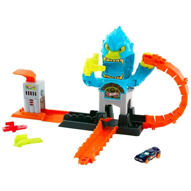 Set de pistas y vehículo MATTEL Hot Wheels City Ataque del Gorila Feroz multicolor
