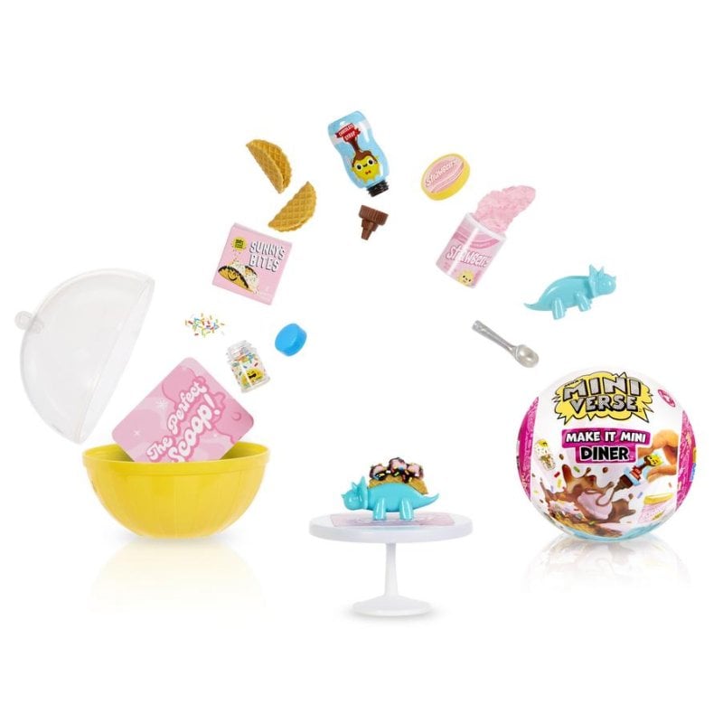Set de Figuras de Juguete Miniverse Make It Mini Foods Diner Series 4 Multicolor MGA