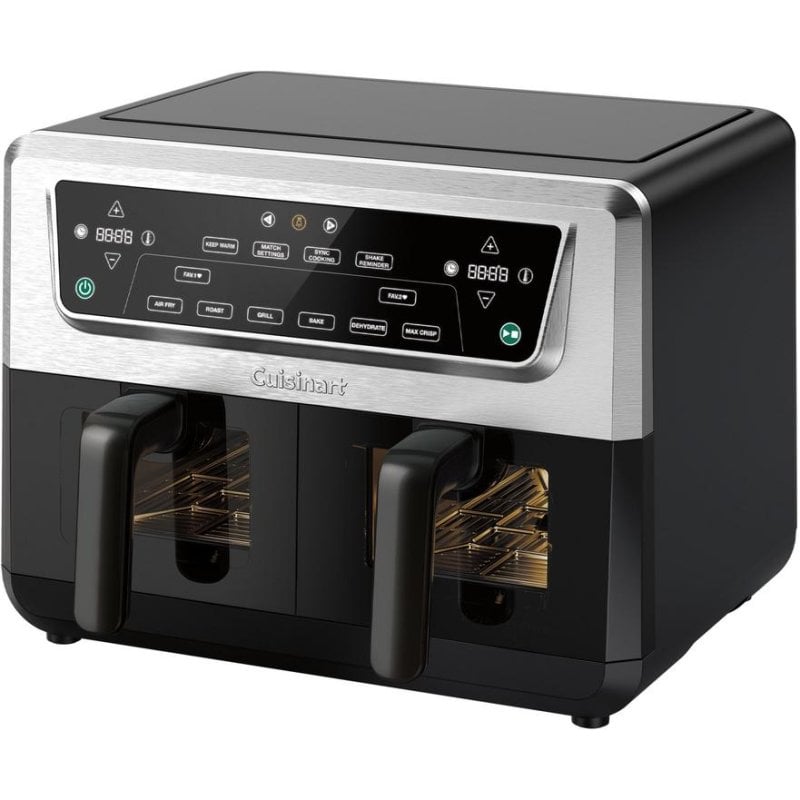 Cuisinart dual basket air fryer ss window afd10xsse - vue 2