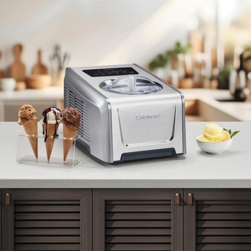 Eismaschine Kompressor ICE150E 1,5 L Edelstahl LED