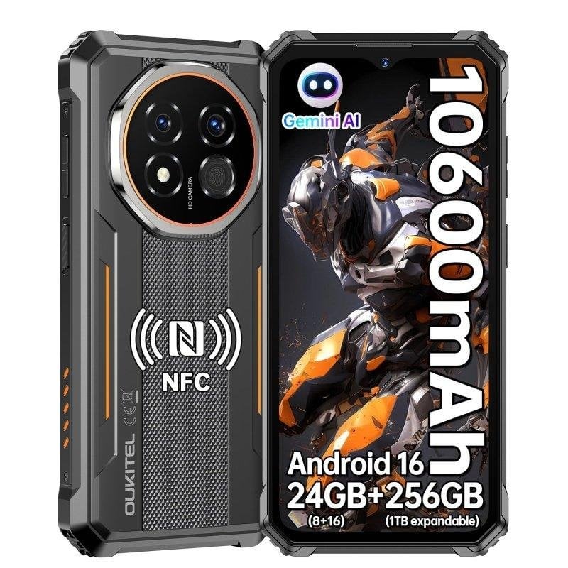 Oukitel G6 4G 8GB 6.52" 256GB Arancione Batteria 10600mAh