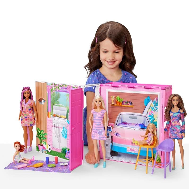 Coffret Barbie Maison De Vacances Mattel HRJ77 – 4 Zones Et 11 Accessoires - vue 6