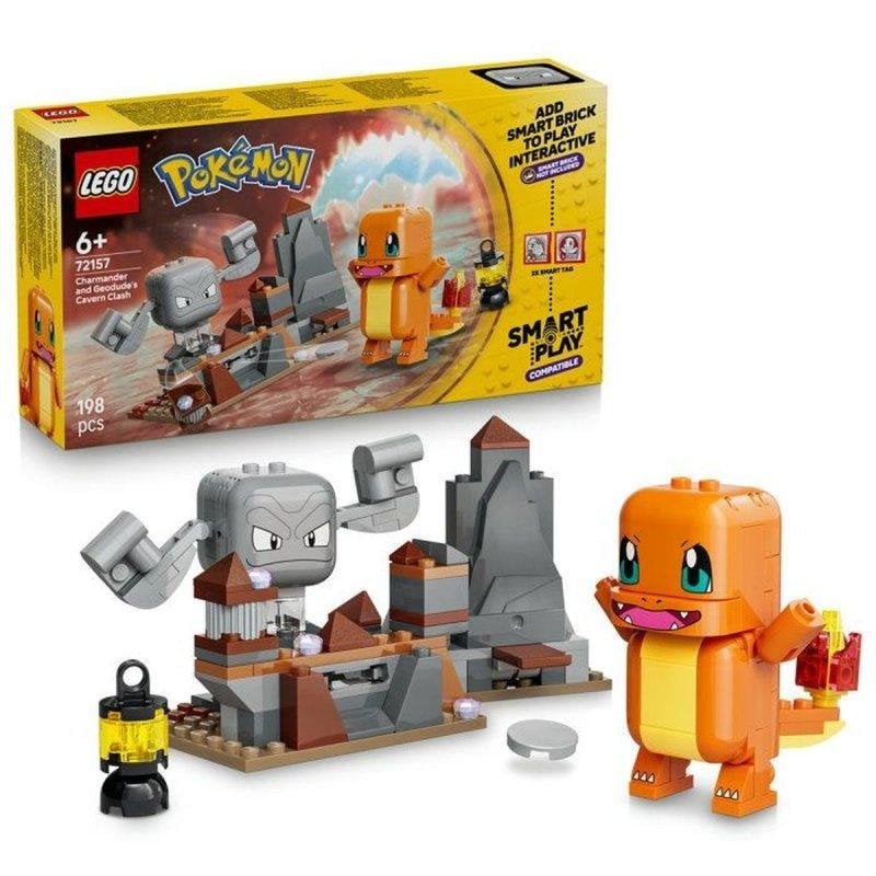 LEGO Pokémon SMART Play Duelo de Charmander y Geodude en la Caverna 72157 198 piezas
