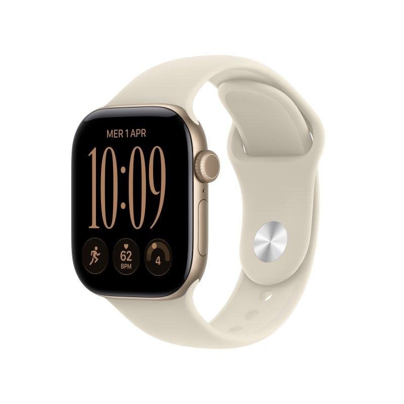 Apple Watch Series 12 GPS 42mm Caja de Aluminio Dorado Claro con Correa Deportiva Arena M/L