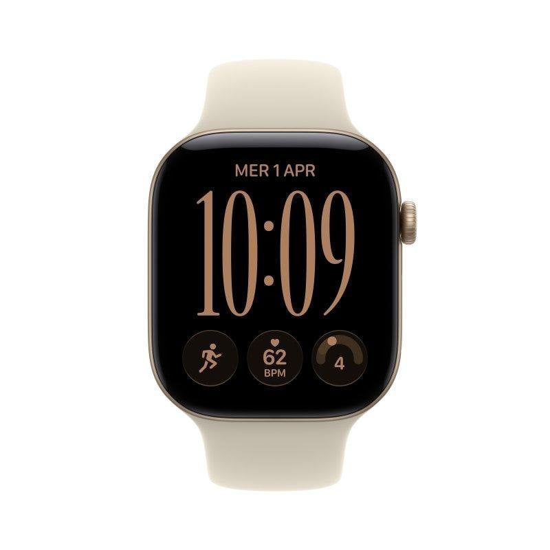 Apple Watch Series 12 GPS 46mm Boîtier Aluminium Doré avec Bracelet Sport / - vue 2