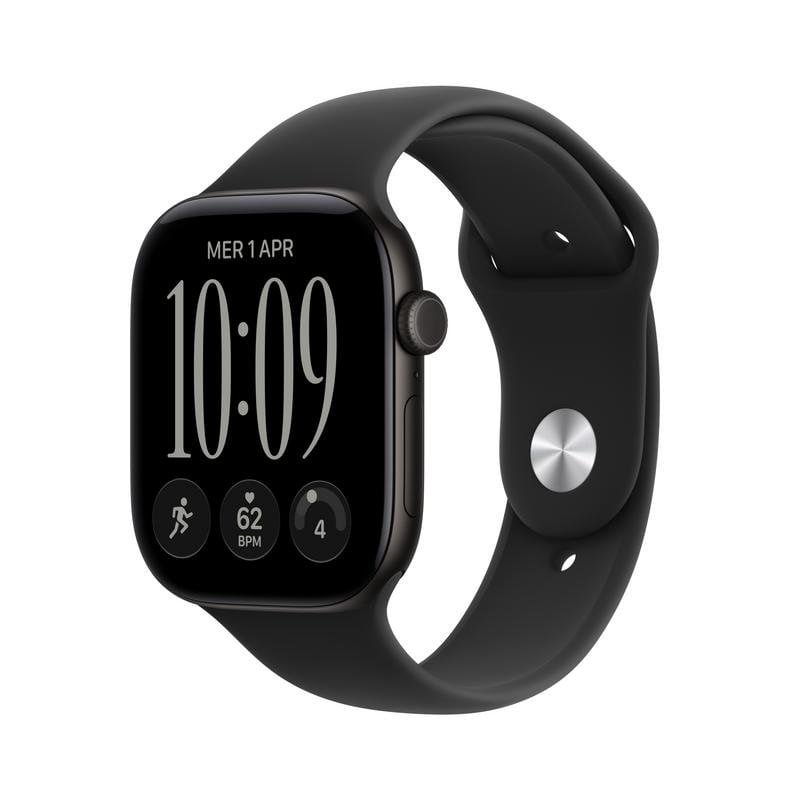 Apple Watch Series 12 GPS + Cellular 46mm Caja de Aluminio Negra con Correa Deportiva Negra S/M