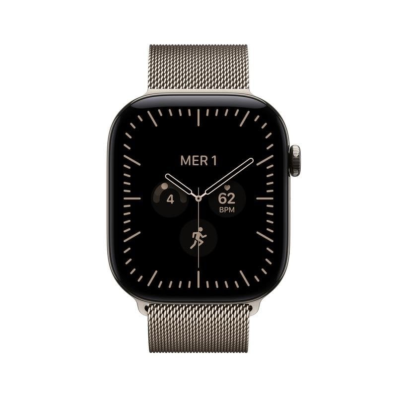 Apple Watch Series 12 GPS + Cellular 46mm Naturel avec Bracelet Milanese Loop Naturel /