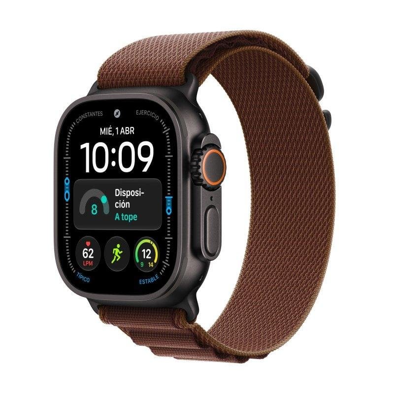 Apple Watch Ultra 4 GPS + Cellular 49mm Caja de Titanio Negra con Correa Loop Alpine Borgoña M/L