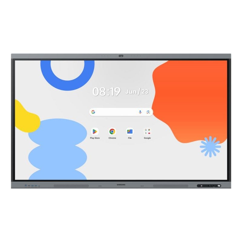Pizarra blanca interactiva Samsung LH65WAFPLGC 65" 4K UHD Android 15 cámara 48 MP
