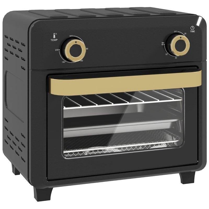 Horno Sobremesa Blossom Mini 10L 32cm AirFryer Convección Temporizador Luz Interior Negro